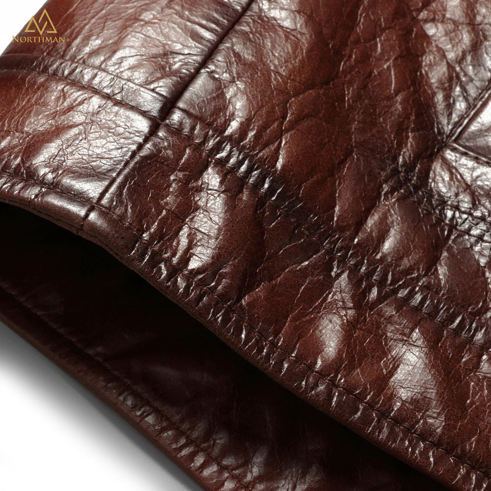 The Meteorite leather jacket in Brown