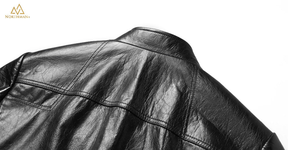 The Meteorite leather jacket in Black