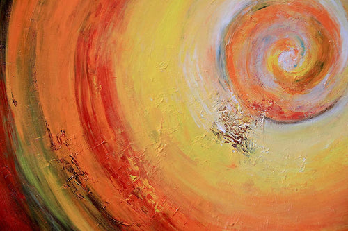 Tableau peint à la main pour mur : Cercle de feu par Subuhi