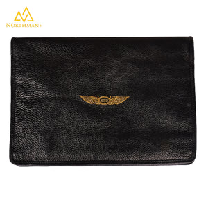 Leather Logbook cover for pilots with licence pockets