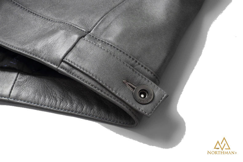 La veste en jean grise