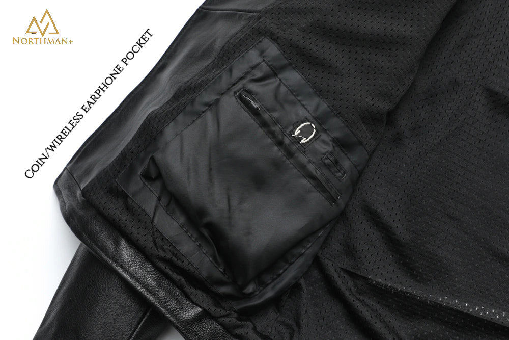 Blouson de motard en cuir