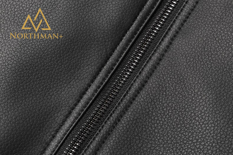 Pebble grain leather jacket V2