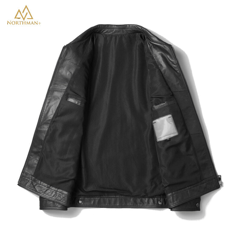 Blouson en cuir noir DC3 de Northman+