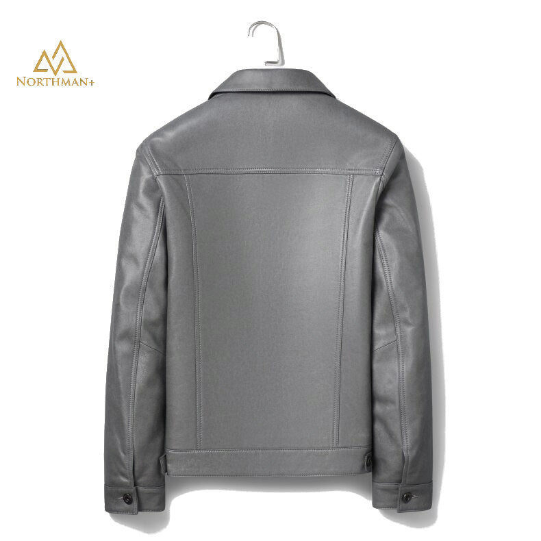 La veste en jean grise