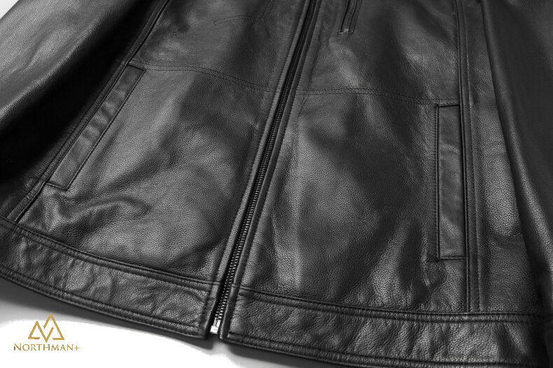 Blouson en cuir noir DC3 de Northman+