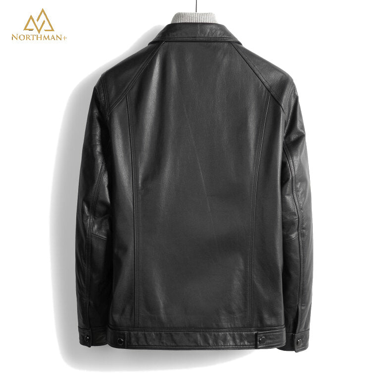 Blouson en cuir noir DC3 de Northman+