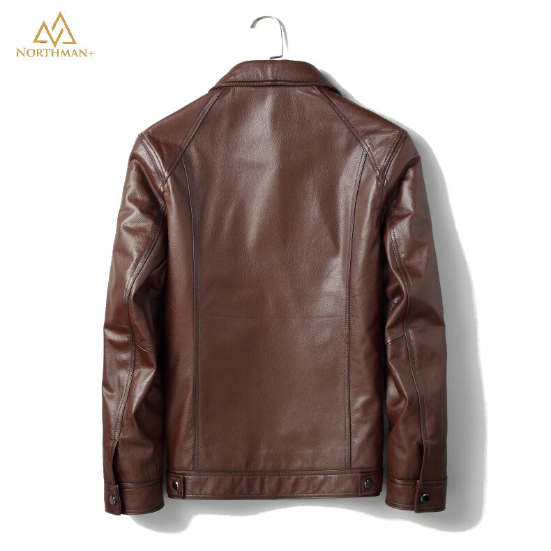 Blouson en cuir marron DC3 par Northman+