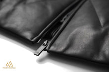 Bomber in Leather Puffer