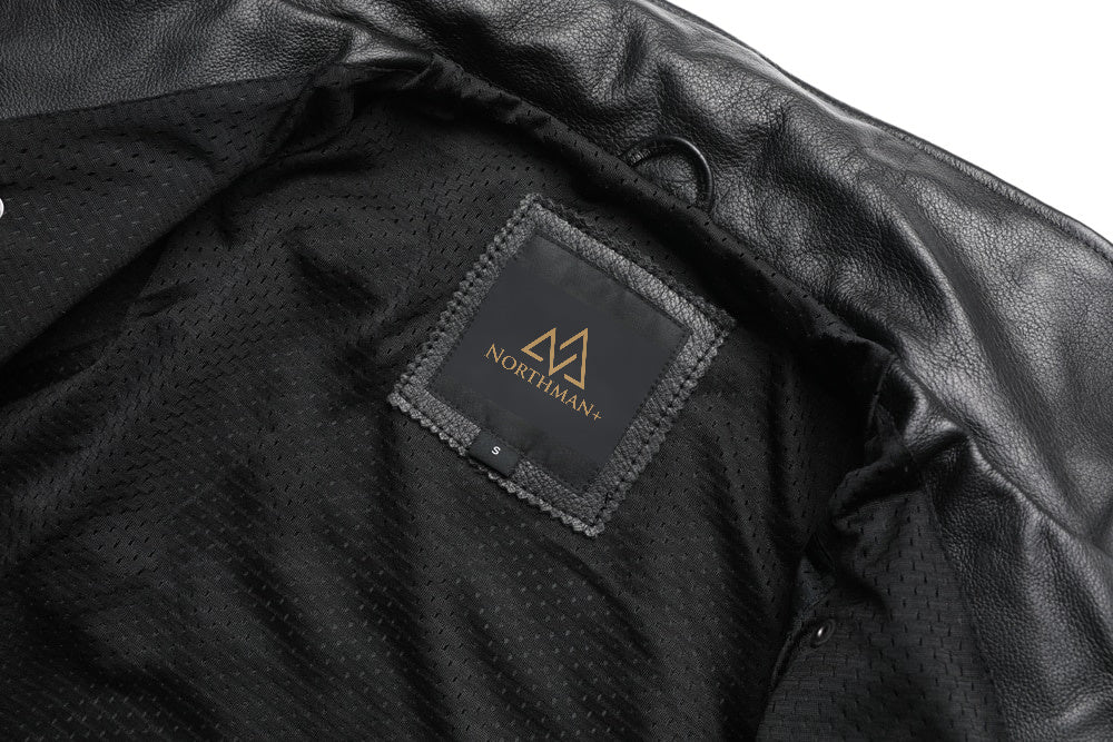 Blouson de motard en cuir