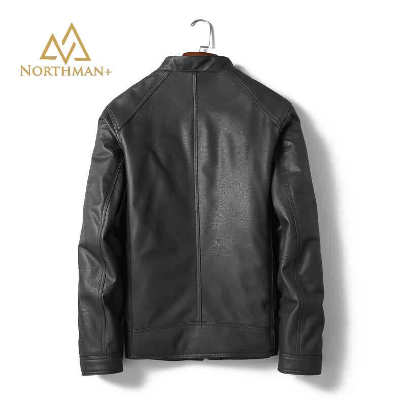 Pebble grain leather jacket V2