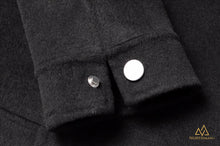 Black woolen coat for men
