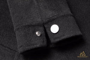 Black woolen coat for men