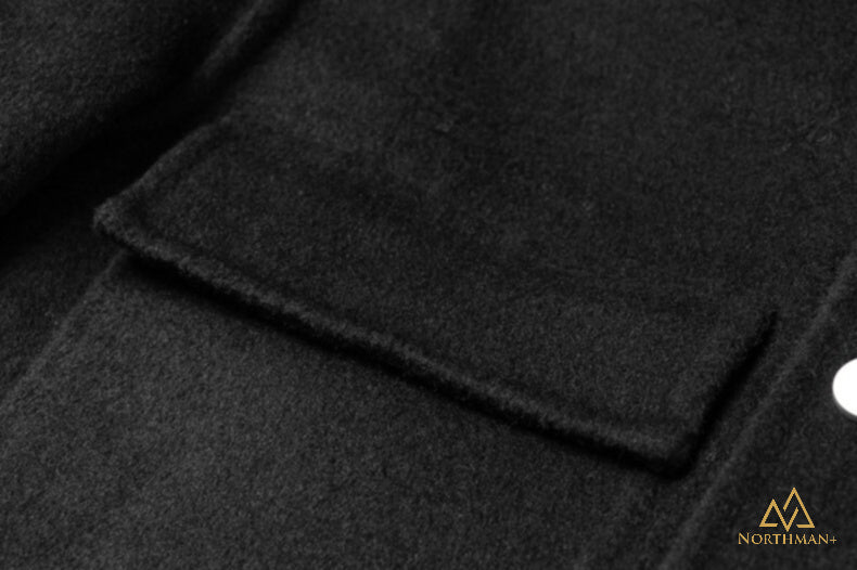 Manteau en laine noire pour homme