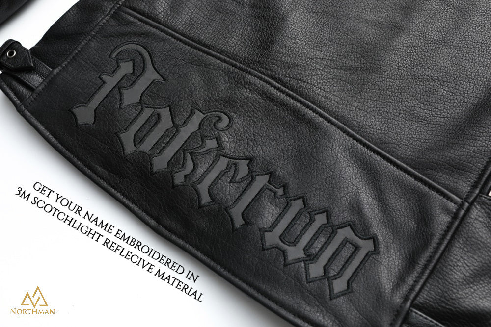 Blouson de motard en cuir