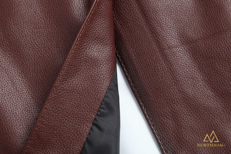 Blouson en cuir Watson Field, marron