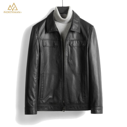 DC3 Black Leather jacket by Northman+