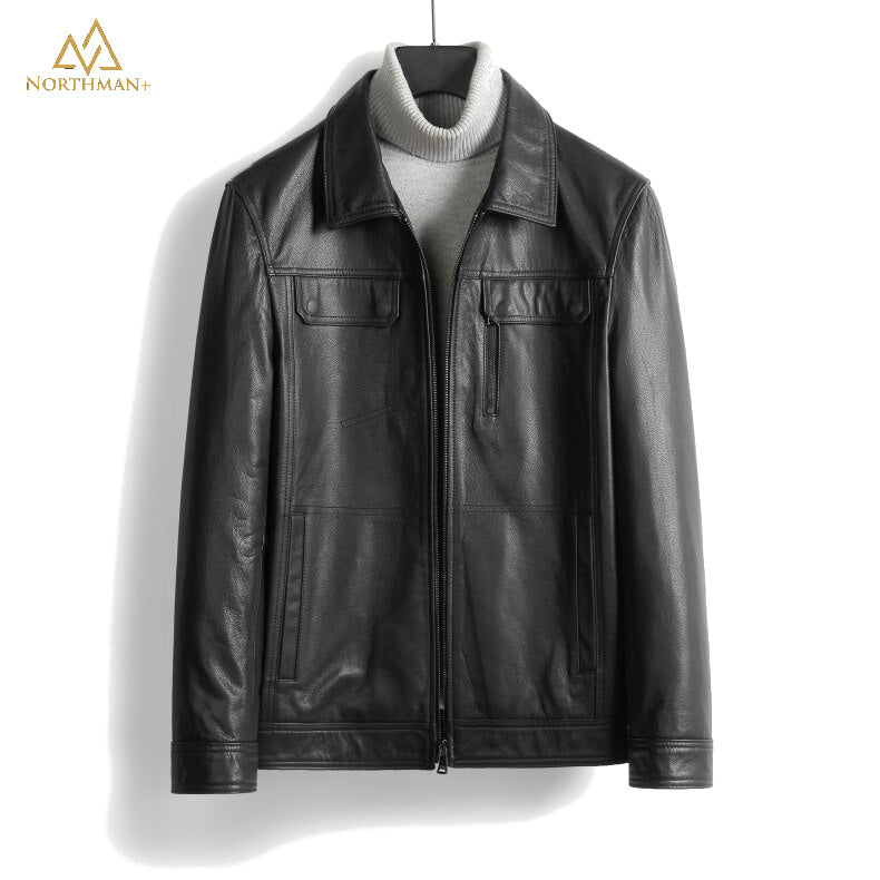 Blouson en cuir noir DC3 de Northman+