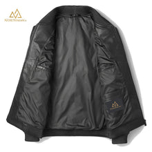 Bomber in Leather Puffer