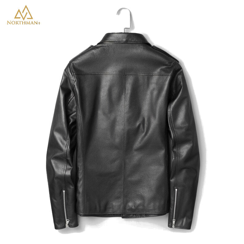 Blouson motard en cuir
