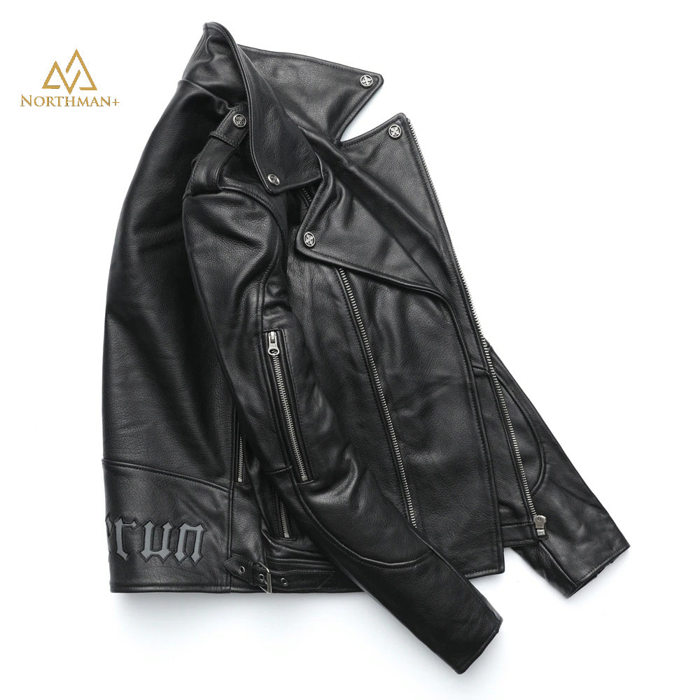 Blouson de motard en cuir