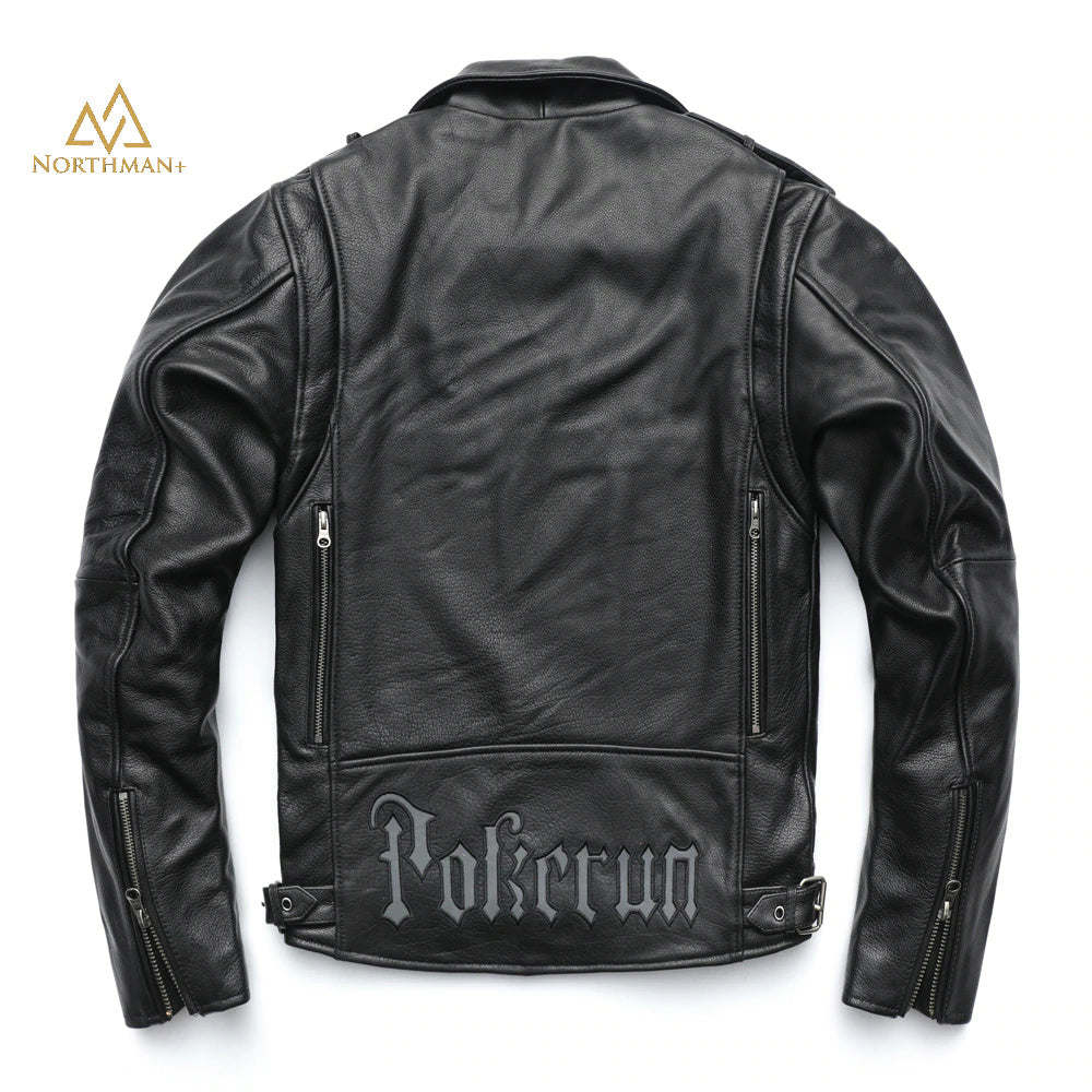 Blouson de motard en cuir