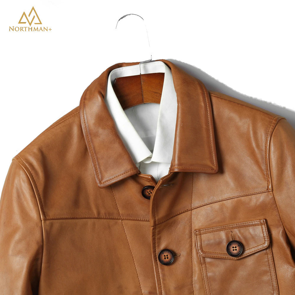 Lightning leather jacket in Tan by Northman+