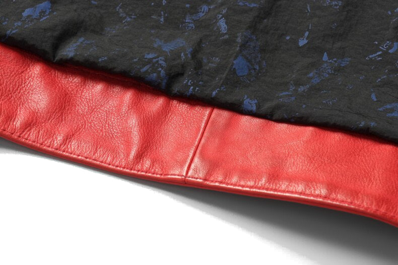 Blouson en cuir rouge Père Noël