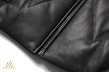 Bomber in Leather Puffer