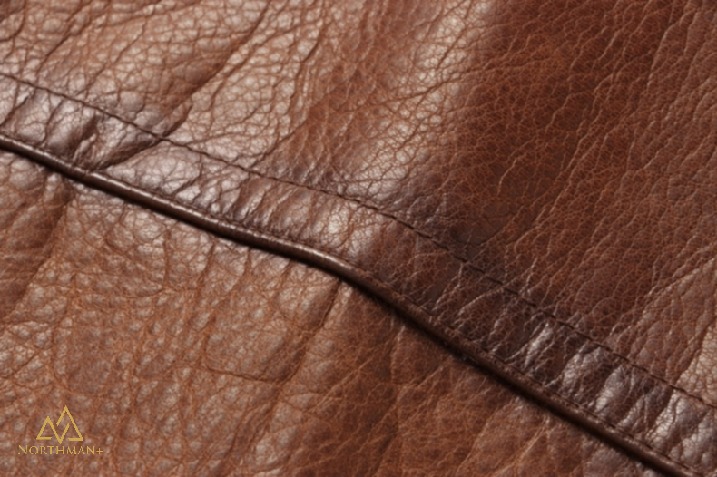 Veste en cuir Seargent Field marron