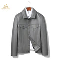 La veste en jean grise