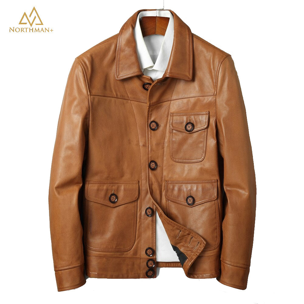 Lightning leather jacket in Tan by Northman+