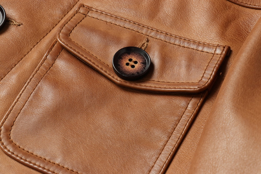 Lightning leather jacket in Tan by Northman+