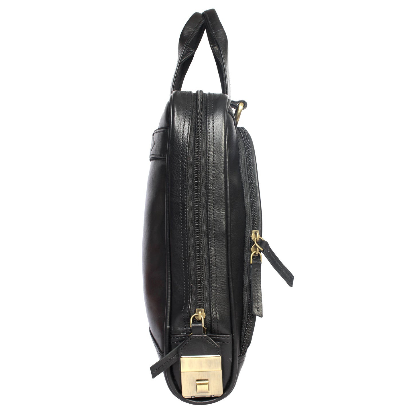 Leather Laptop Messenger Bag  : The CEO Bag in Black