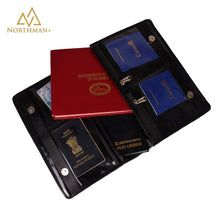 Leather Logbook cover for pilots with licence pockets