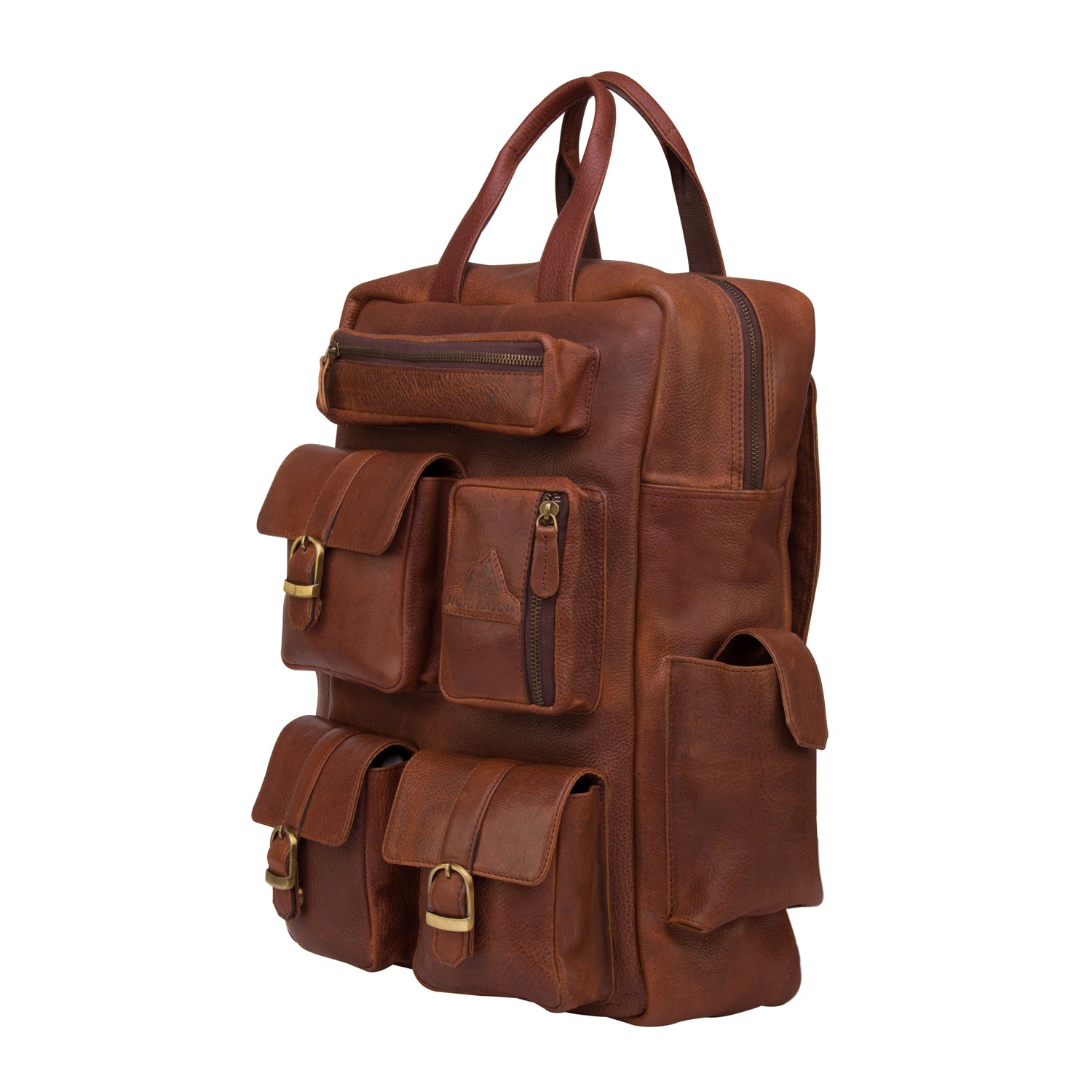 Leather Multipocket backpack