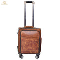 Highflyer 8 Wheel Leather Roller Case (Rustic Brown)
