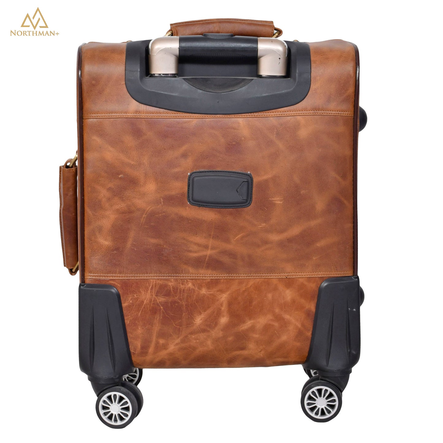 Highflyer 8 Wheel Leather Roller Case (Rustic Brown)