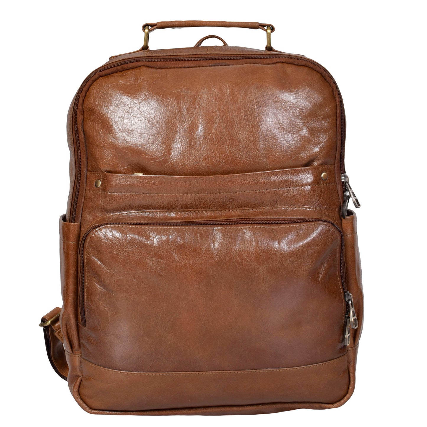 Leather backpack Minimal in Tan brown