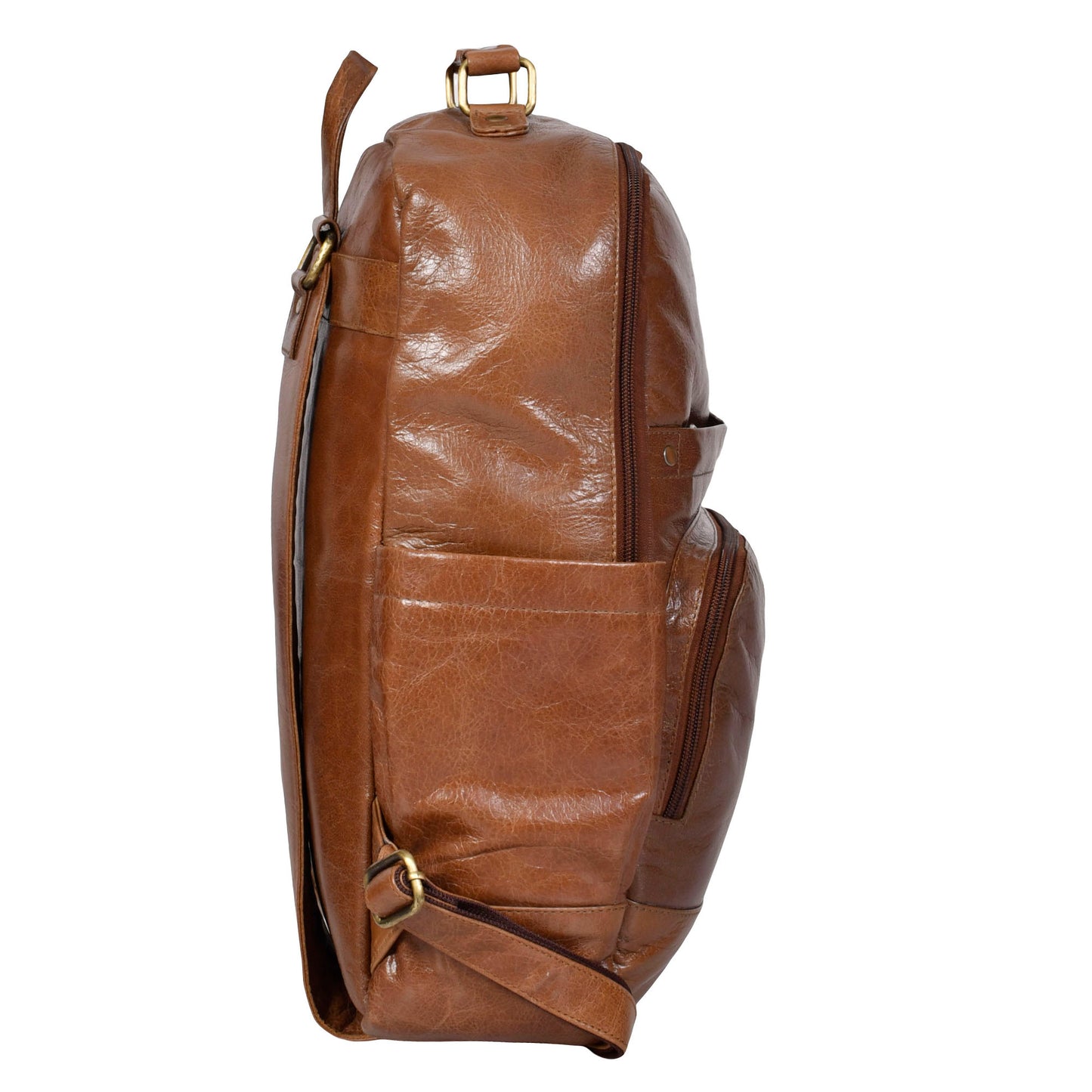 Leather backpack Minimal in Tan brown