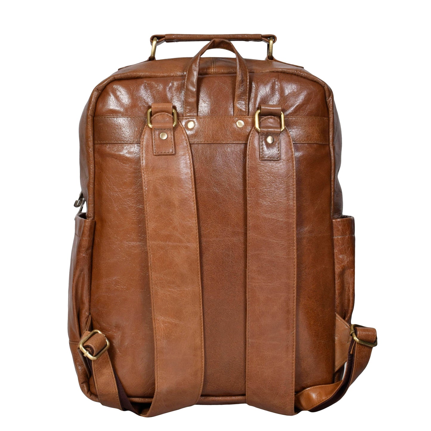 Leather backpack Minimal in Tan brown