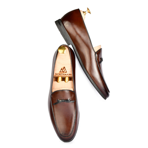 Mocassins nœud papillon marron
