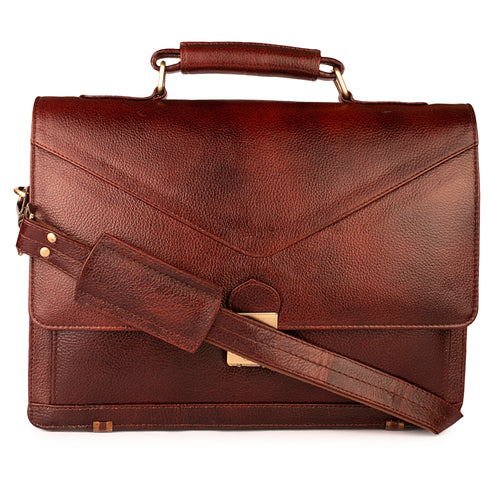 The Classic Briefcase in Burgundy