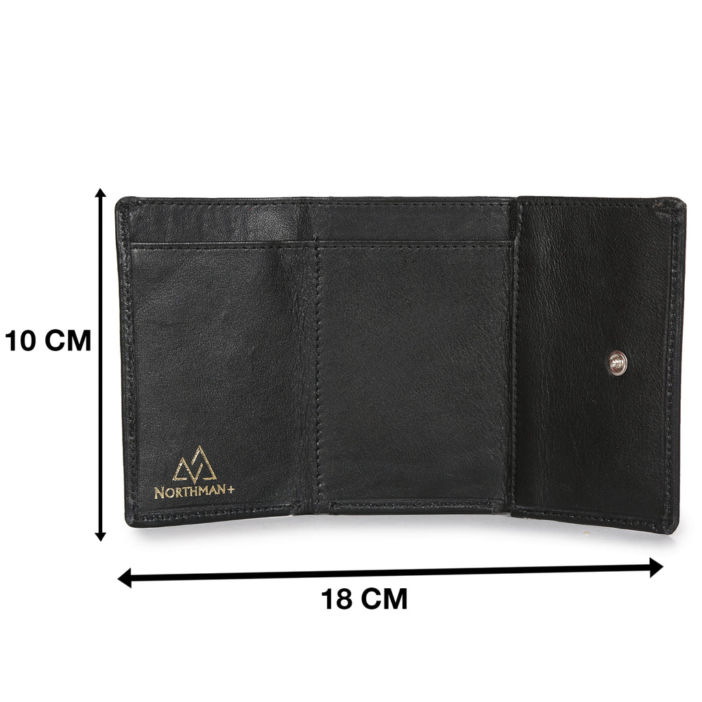Card and Cash mini wallet in Black : The YBR series
