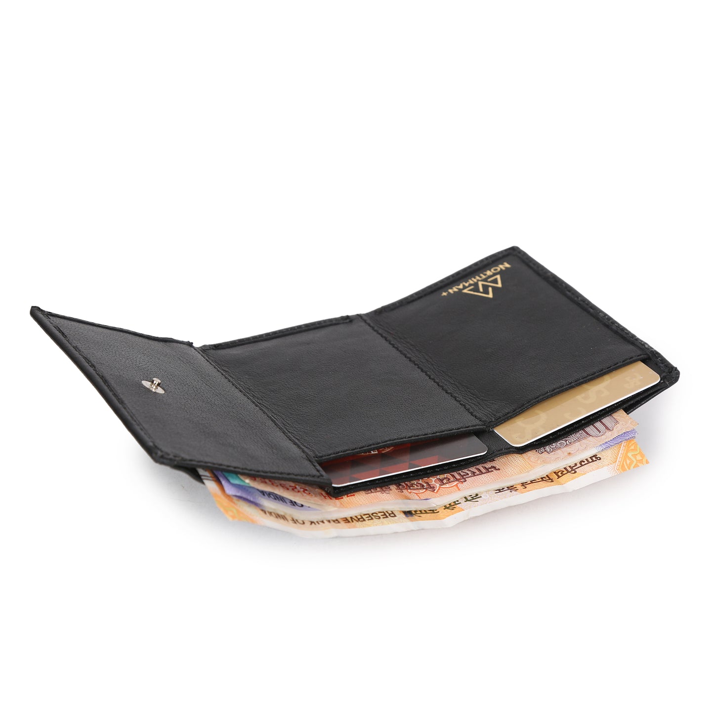 Card and Cash mini wallet in Black : The YBR series