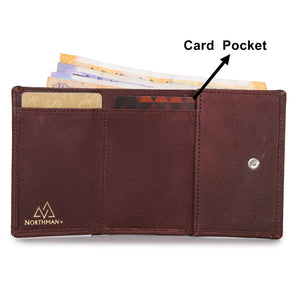 Card and Cash mini wallet in Burgundy : The YBR series