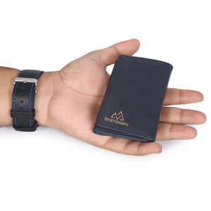 Card and Cash mini wallet in Navy Blue : The YBR series