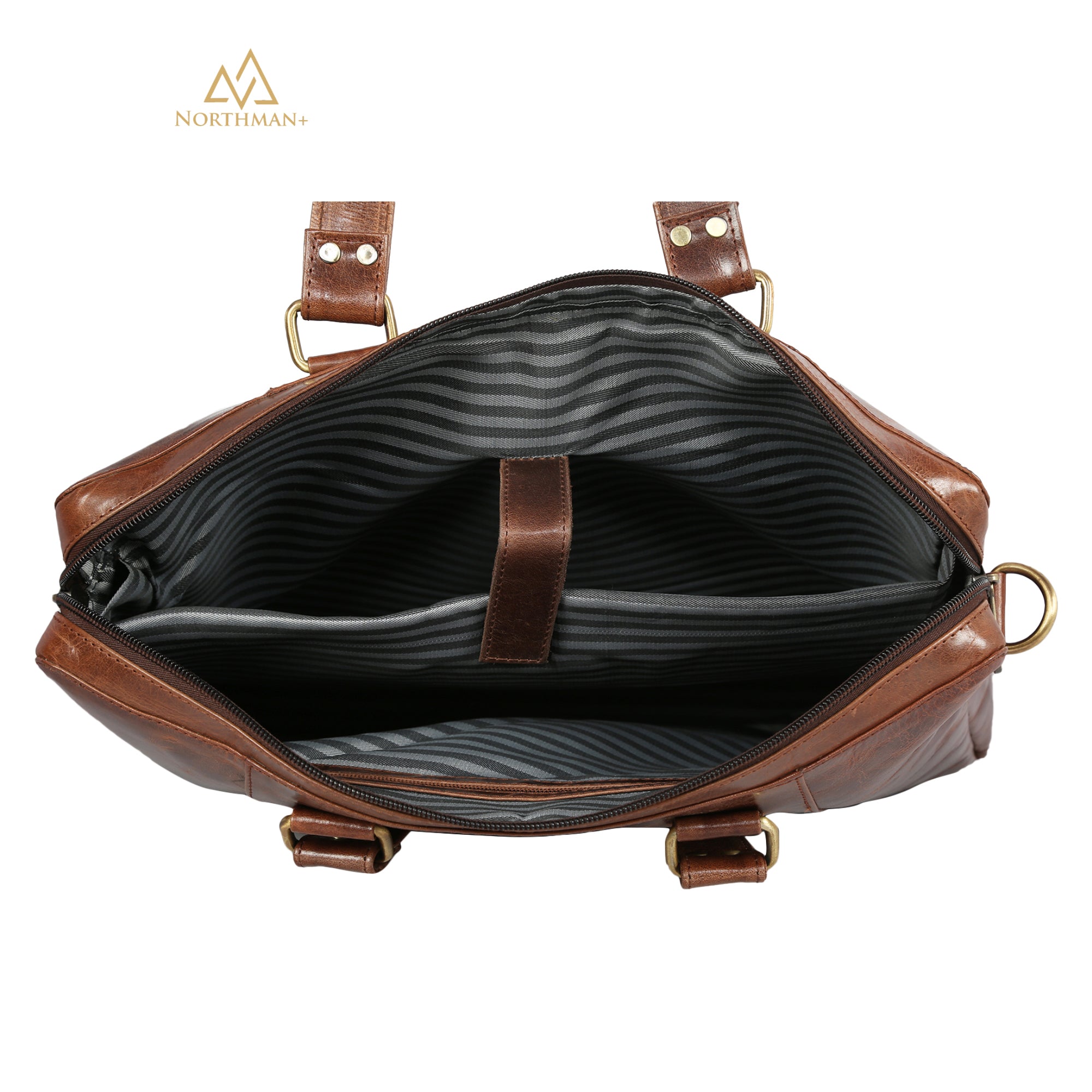 Zipped Pocket Messenger bag Dark Brown