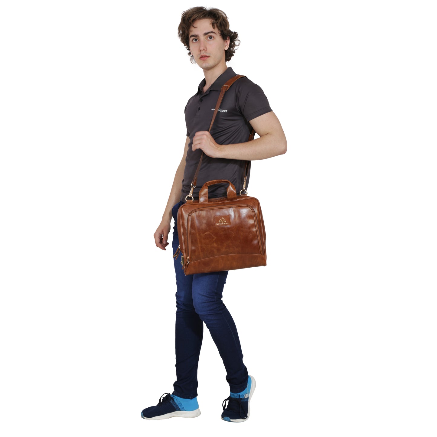 Leather Laptop Messenger Bag  : The CEO Bag