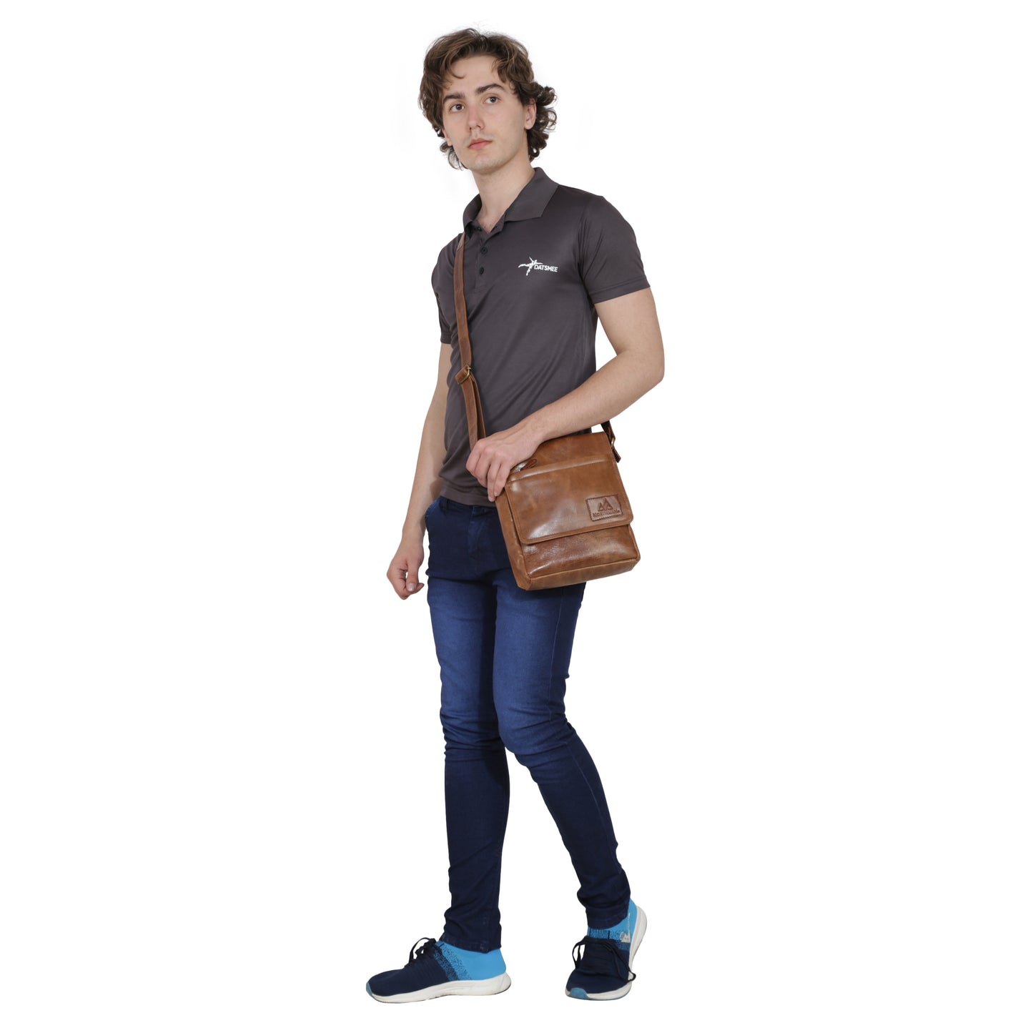 Leather Sling Bag : The Urban Explorer in Brown